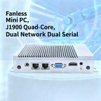 Mini PC Industrial Sin Ventilador J1900 DDR3 Pantalla Dual LAN Dual RS232 Voltaje Amplio 9-24V Pantalla Dual para Automatización