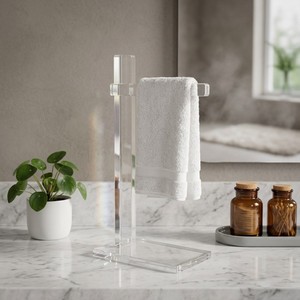 <span class=keywords><strong>Portasciugamani</strong></span> in Acrilico da Appoggio <span class=keywords><strong>per</strong></span> Bagno, Porta Asciugamani <span class=keywords><strong>per</strong></span> Area <span class=keywords><strong>Lavabo</strong></span> - Product Image 5