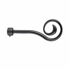 COLONIAL LINE - Embout de rideau, couleur noire, MOD. HOOK - Product Image 1