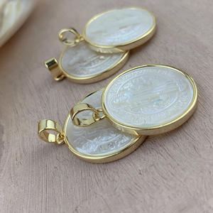 Pendentif en forme de mère de perle pour femme, Image de <span class=keywords><strong>la</strong></span> Saint meilleure qualité, pendentif, <span class=keywords><strong>grande</strong></span> taille, 22mm, serpillière - Product Image 6