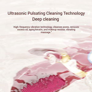 Skin Care Heat Cold Face Cleansing Machine Sebum Removal Pore Deep Clean Silicone Electric Facial Vibration Cleanser Brush - Product Image 3