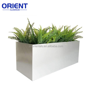 Jardinières rectangulaires <span class=keywords><strong>de</strong></span> grande taille personnalisées en direct d'usine, pots <span class=keywords><strong>de</strong></span> fleurs en métal pour jardin extérieur - Product Image 6