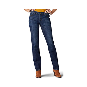 Jeans de Mezclilla de Pierna Recta para Mujer, Pantalones Casuales de Algodón, Prendas Personalizadas, Moda Diaria, Cómodos, Diseño de Cinco Bolsillos - Product Image 1