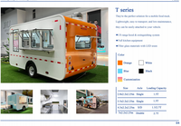 Camions de restauration mobiles entièrement équipés pour la vente de café et de nourriture, longueur 16 pieds, certifiés CE, pour snacks et hot-dogs