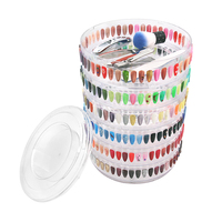 Présentoir rotatif pour 300 faux ongles et nuancier de couleurs pour nail art, outils de pratique pour la présentation de vernis à ongles et de gels en salon