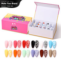 Gel texturé 3D sans HEMA, sans durcissement LED, écologique, pour lettres en relief, 12 couleurs, OEM ODM, marque privée
