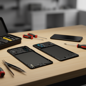 Cover Posteriore Nera di Ricambio per Xiaomi Redmi Note 10 Pro, Telaio in Materiale ABS - Product Image 2