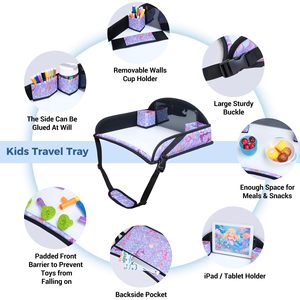 Free sample Foldable Kids Adults Travel Tray Cover Airplane Tray <b>Table</b> for Activities Games and Meals Use or Train <b>Toddlers</b> - Product Image 3