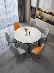 أثاث منزلي عصري ، رخام دائري 6 مقاعد للمطعم - Product Image 3