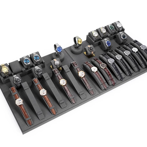 Nhiều phong cách màu xám giả da đồng hồ hiển thị đứng tùy chỉnh cho cửa hàng đồng hồ cửa sổ truy cập và triển lãm - Product Image 1