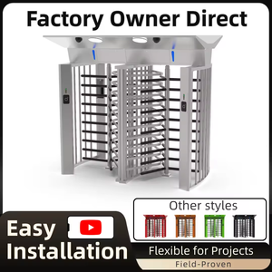 Torniquete de Altura Completa a Precio de Fábrica, Puerta Doble, Operación Bidireccional, Anti-Embutidos, para Control de Acceso Residencial - Product Image 2