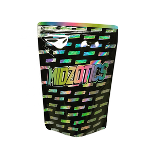 หีบห่ออาหารโฮโลแกรมไมล่า,ถุงบรรจุอาหารขนาดกลางกันกลิ่นช็อกโกแลตล็อคซิปได้พิมพ์ลายได้ตามต้องการ - Product Image 1