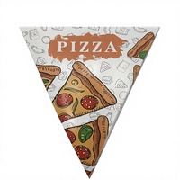 Boîte à pizza triangulaire jetable personnalisée, imperméable, biodégradable, de qualité alimentaire, en carton ondulé pour emporter