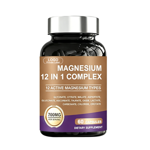 Capsules de glycinate et de citrate de magnésium stimulant l'énergie pour adultes (OEM) - Product Image 1
