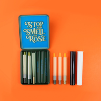 Tube à cigarettes simple OEM personnalisé avec filtre, paquet de 6 pré-roulés pour papiers dans une boîte en métal