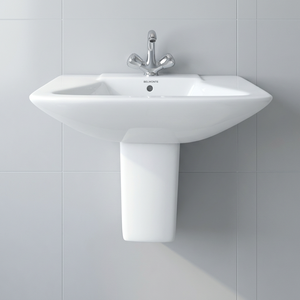 Sanitarios de Cerámica Modernos de Estilo Antiguo, Inodoro de Una Pieza, Lavabos con Pedestal Rectangulares, Lavabos de Montaje Superior para Uso Hospitalario - Product Image 1