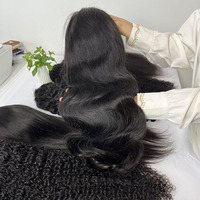 Vente en gros 13x4 Lace Front Wig Transparent 4x4 Fermeture Couleur Naturelle Densité 180% 6 PCS Forfait Deal pour 630 $ Perruques Perruque de Cheveux Humains
