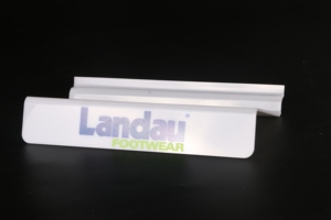 Scarpe da parete con logo personalizzato <span class=keywords><strong>a</strong></span> doghe con display <span class=keywords><strong>a</strong></span> scaffale con stampa dello schermo del negozio <span class=keywords><strong>scarpiera</strong></span> appesa in plastica <span class=keywords><strong>a</strong></span> doghe con labbro anteriore - Product Image 6