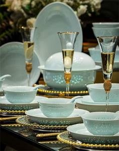 Service de table en porcelaine de céladon chinois 58 pièces - <span class=keywords><strong>Vaisselle</strong></span> élégante à glaçure verte avec motifs ajourés pour la salle à manger et la collection - Product Image 5