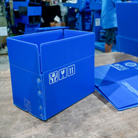 Boîtes de palettes en plastique ondulé en polypropylène recyclables légères et personnalisées pour l'emballage promotionnel des produits alimentaires, pliables