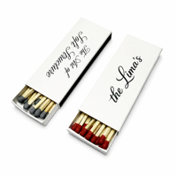 Allumettes en bois de luxe personnalisées avec logo de marque imprimé, pour présentoir de bureau, ornement de hall d'hôtel, allumettes d'hôtel