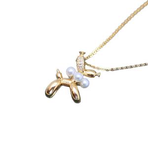 Collar con Colgante de Cesta de Flores Pequeña con Incrustaciones de Circonita, Plata de Ley S925, Perla de Agua Dulce de 4-5 mm, Luz Intensa, a la Moda - Product Image 5