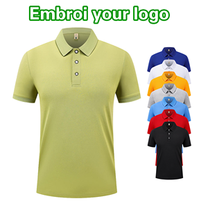 Men's <strong>Polo</strong> <strong>Shirt</strong> Cotton Pique Short Sleeve Casual Business Golf T-<strong>shirt</strong> Embroidered logo Summer Breathable Work Office Top - Product Image 1