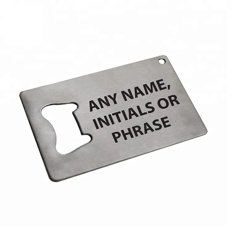 Customized Credit Business Card Engraving Printing Multi Functional Bottle Opener For Wallet
