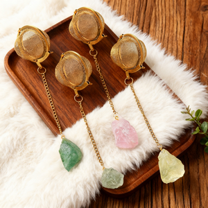 ตะแกรงกรองชาคริสตัลเกรดอาหารสำหรับขายส่ง คริสตัลบำบัดธรรมชาติ หินดิบ ที่กรองชา งานฝีมือสำหรับใช้ในครัวเรือน - Product Image 4