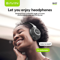 Headset BAVIN BH37 Casque HiFi Kualitas Suara Tinggi Latensi Rendah Model Ganda 3.5mm Nirkabel BT V5.3