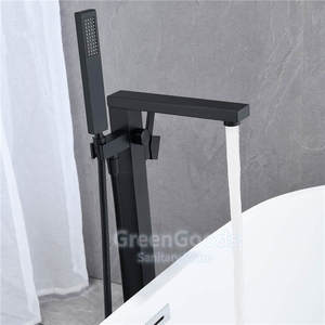 Robinet de baignoire Simple avec douche, nouveauté, porte-clés en Nickel brossé noir, amovible sur pied, Simple - Product Image 5