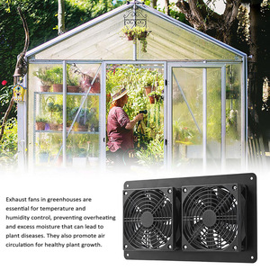 พัดลมพลังงานแสงอาทิตย์ พัดลมดูดอากาศคู่ 18V 30W สำหรับการแลกเปลี่ยนความร้อนในโรงเรือนเลี้ยงไก่ - Product Image 1