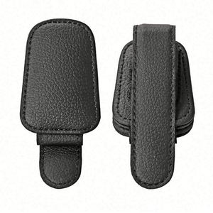 Clip de visière de voiture en cuir PU pliable pour camping-car, multifonctionnel, à fixation magnétique, rangement stable, couleur personnalisable - Product Image 4