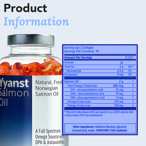 Cápsulas blandas de alta calidad con aceite de salmón y ácidos grasos omega-3, 6 y 9 para el apoyo de la salud de la piel, el cabello, las articulaciones y los huesos. - Product Image 5