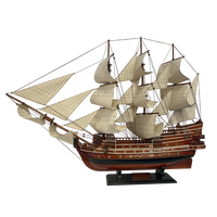 Modèle de bateau en bois HMS Victory, cadeau unique, grand modèle, artisanal, détails réalistes, décoration nautique, modèle de navire de guerre historique