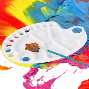 Paleta de Pintura Profesional Clásica Foska <span class=keywords><strong>para</strong></span> Dibujo Artístico, Paleta de Plástico <span class=keywords><strong>para</strong></span> Mezclar Acuarelas, Paleta Portátil <span class=keywords><strong>para</strong></span> Artistas - Product Image 4