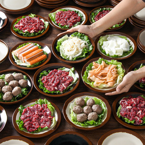 จานเมลามีนเซียงหยวน จานสไตล์เรโทรสำหรับร้านหม้อไฟ จานเสิร์ฟอาหาร และจานอาหารเย็น - Product Image 2