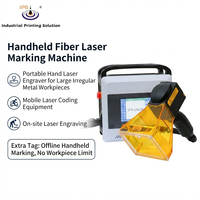 Système de marquage laser à fibre portatif direct sur site, sans limite de taille de pièce pour les grands métaux
