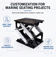 Système de suspension pour siège de bateau, base mécanique en aluminium amortissant les chocs, piédestal réglable pour sièges marins et sièges de bateau