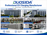 Cargador para Vehículos Eléctricos DUOSIDA Tipo 2 IEC 62196-2 Modo 2, 16A 230V Ajustable 6A 8A 10A 13A 16A, CE TUV OEM para el Mercado Europeo