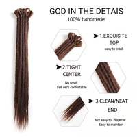 Dreadlocks 20 pouces faits à la main Extension de cheveux au crochet Cheveux tressés ombrés Dreads synthétiques Reggae Loc Postiche