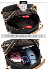 New Luxury Women's Designer PU Leather Zipper Closure Waterproof Casual Tote Messenger <b>Shoulder</b> <b>Bag</b> - Product Image 6