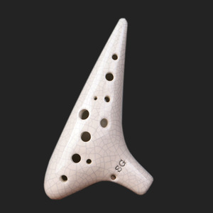 Ocarina de Cerámica Bisque de 12 Orificios SG Soprano G, Instrumento Musical Tradicional Chino para Interpretación Musical - Product Image 3