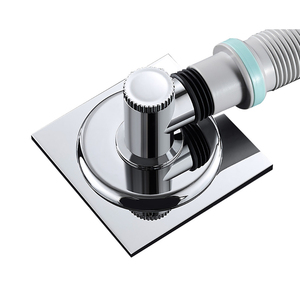 Conector de Manguera para Desagüe de Piso con Diseño Moderno, de Acero Inoxidable y Plástico Cromado, Anti-reflujo, para <span class=keywords><strong>Lavadora</strong></span> de Baño - Product Image 1