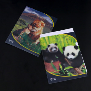 Trẻ em của trường văn phòng phẩm A4 Kích thước 3D dạng thấu kính thư mục tập tin với nhân vật động vật nhựa PP thư mục trình bày - Product Image 2