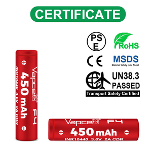 Vapcell F4 10440 450มิลลิแอมป์3.6โวลต์2A 10440แบบชาร์จไฟได้ Li-ON CELL ขนาด AA สำหรับไฟฉายอิเล็กทรอนิกส์สำหรับผู้บริโภค - Product Image 4