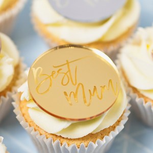 Decoración <span class=keywords><strong>de</strong></span> Pastel para el Día <span class=keywords><strong>de</strong></span> la Madre, Etiqueta <span class=keywords><strong>de</strong></span> Moda, Decoración Redonda <span class=keywords><strong>de</strong></span> Papel para Cupcakes, Decoración Acrílica Personalizada para Cupcakes - Product Image 1