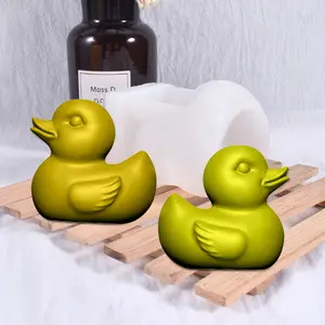 Muffa sveglia del Silicone della candela di forma dell'anatra per la muffa di fabbricazione della candela di DIY - Product Image 1
