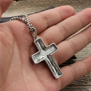 <b>Cross</b> Pendant Necklace Stainless Steel Unisex Gift Fashion Jewelry - Product Image 4