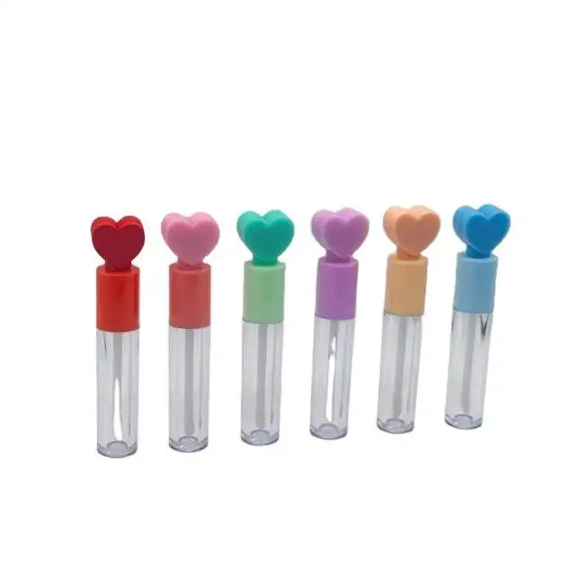 ליפסטיק צינורות חמוד אלומיניום-פלסטיק רוז בצורת שפתיים גלוס מיני שפתון שקוף פלסטיק שקוף פלסטיק קומט מגשים צינור